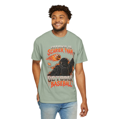 October Baseball Halloween Comfort Colors Graphic T-Shirt