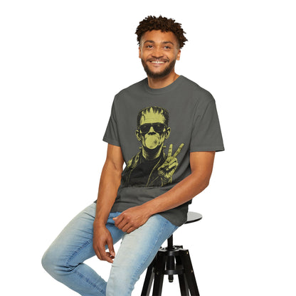 Frankenstein Bubblegum Peace Sign Comfort Colors T-Shirt