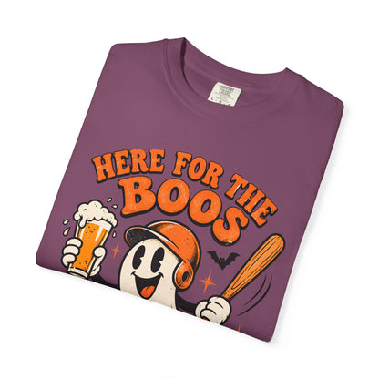 Here for the Boos Baseball Halloween Comfort Colors Tee