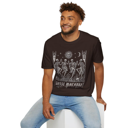 Danse Macabre Medieval Woodcut Skeleton T-Shirt