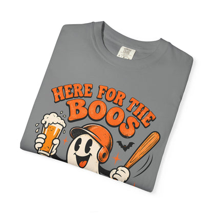 Here for the Boos Baseball Halloween Comfort Colors Tee