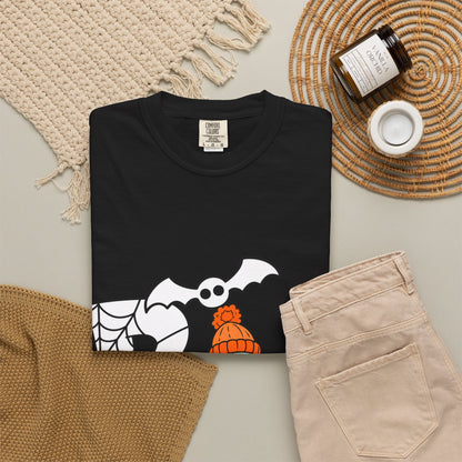 Cute Ghost Pumpkin Cozy Halloween Comfort Colors T-Shirt