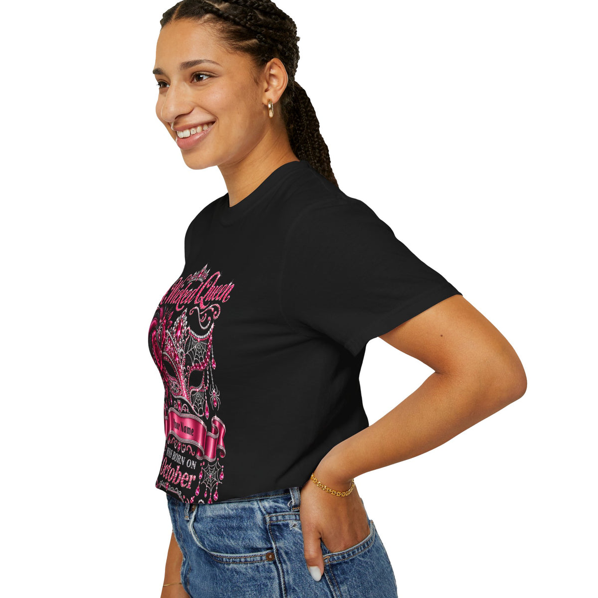 Personalized Wicked Queen October Birthday Comfort Colors Tee