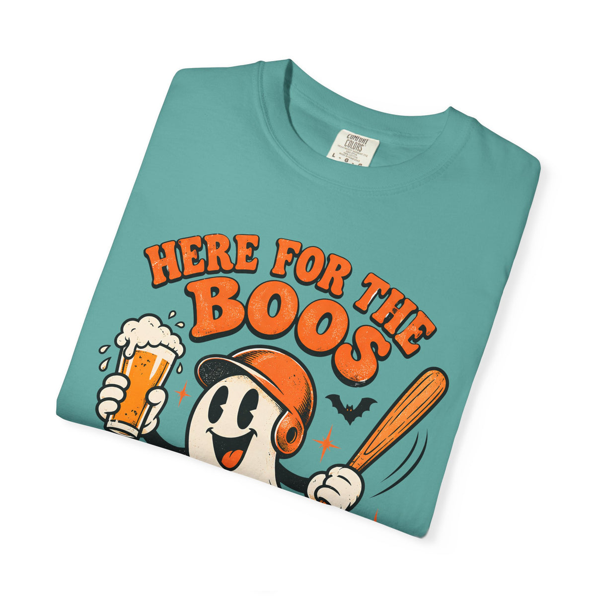 Here for the Boos Baseball Halloween Comfort Colors Tee