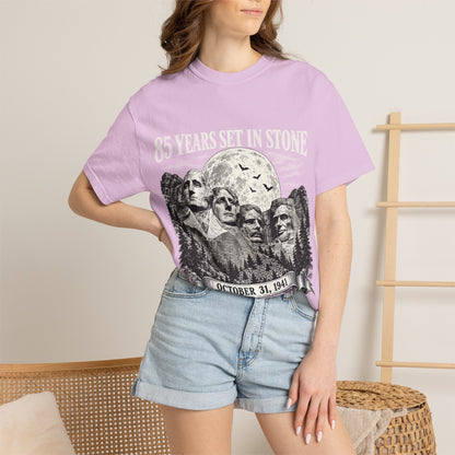 85 Years Set in Stone Mount Rushmore Comfort Colors Tee