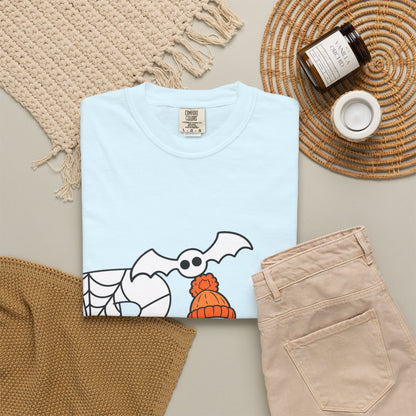 Cute Ghost Pumpkin Cozy Halloween Comfort Colors T-Shirt