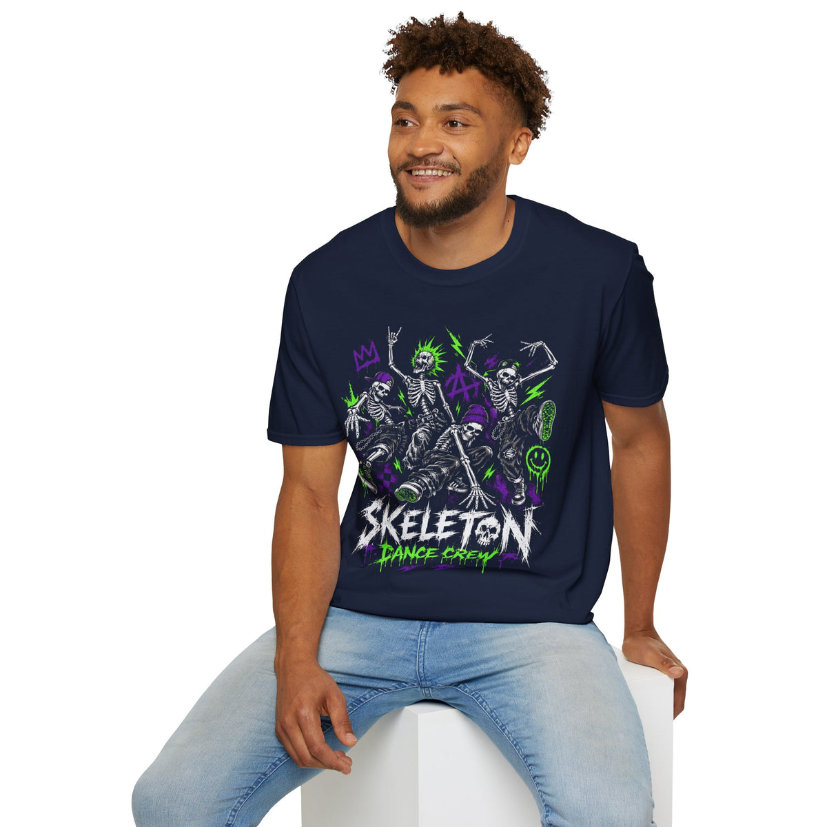 90s Skateboarding Skeleton Dance Crew T-Shirt