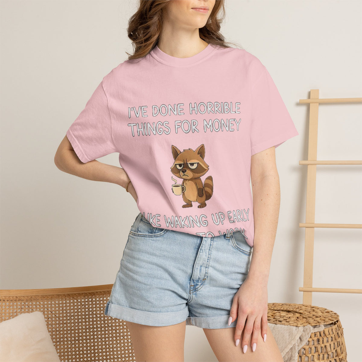 I've Done Horrible Things for Money Funny Raccoon Tee