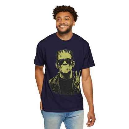 Frankenstein Bubblegum Peace Sign Comfort Colors T-Shirt