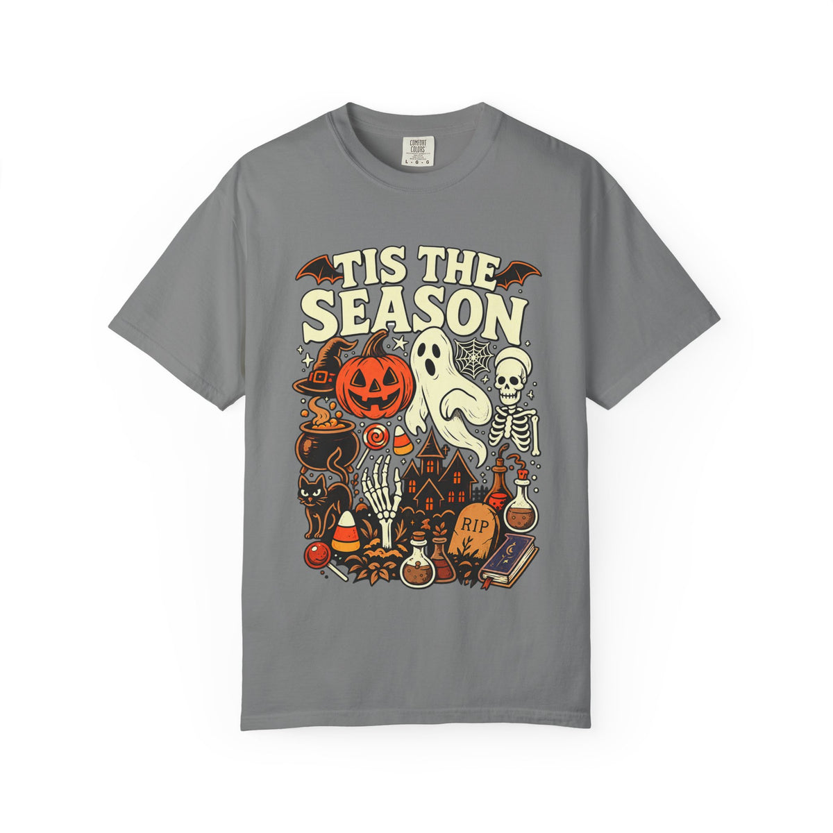 Tis the Season Spooky Halloween Comfort Colors Graphic Tee