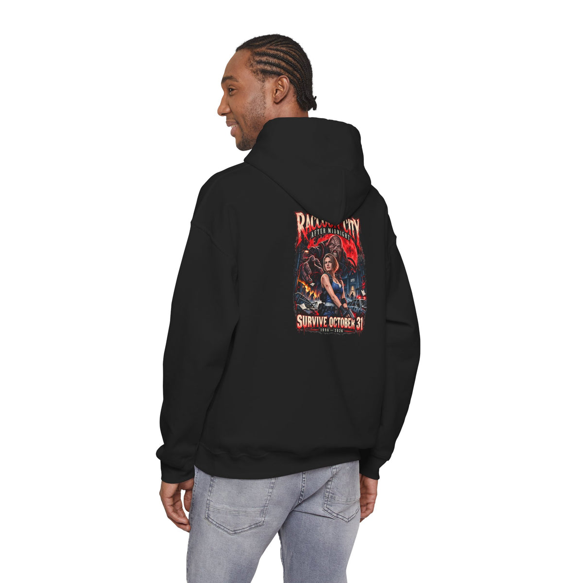 Raccoon City After Midnight Halloween Gildan 18500 Hoodie