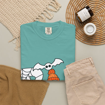 Cute Ghost Pumpkin Cozy Halloween Comfort Colors T-Shirt