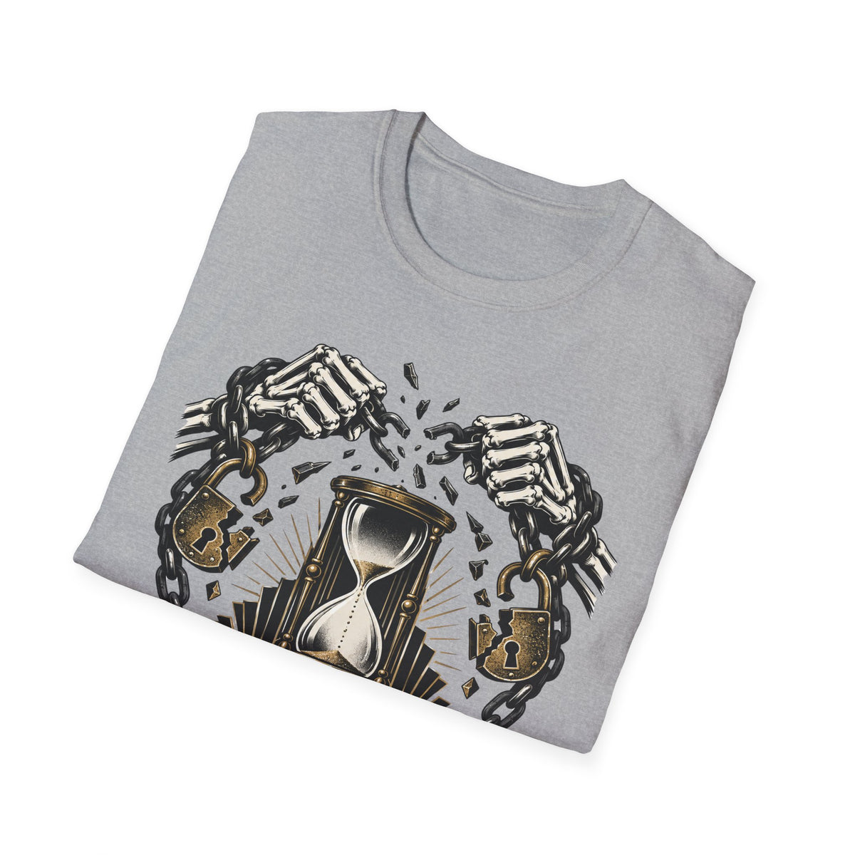 The Final Escape 1926 Shirt – Skeleton Chains Hourglass Art Deco Tee