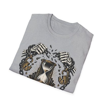 The Final Escape 1926 Shirt – Skeleton Chains Hourglass Art Deco Tee