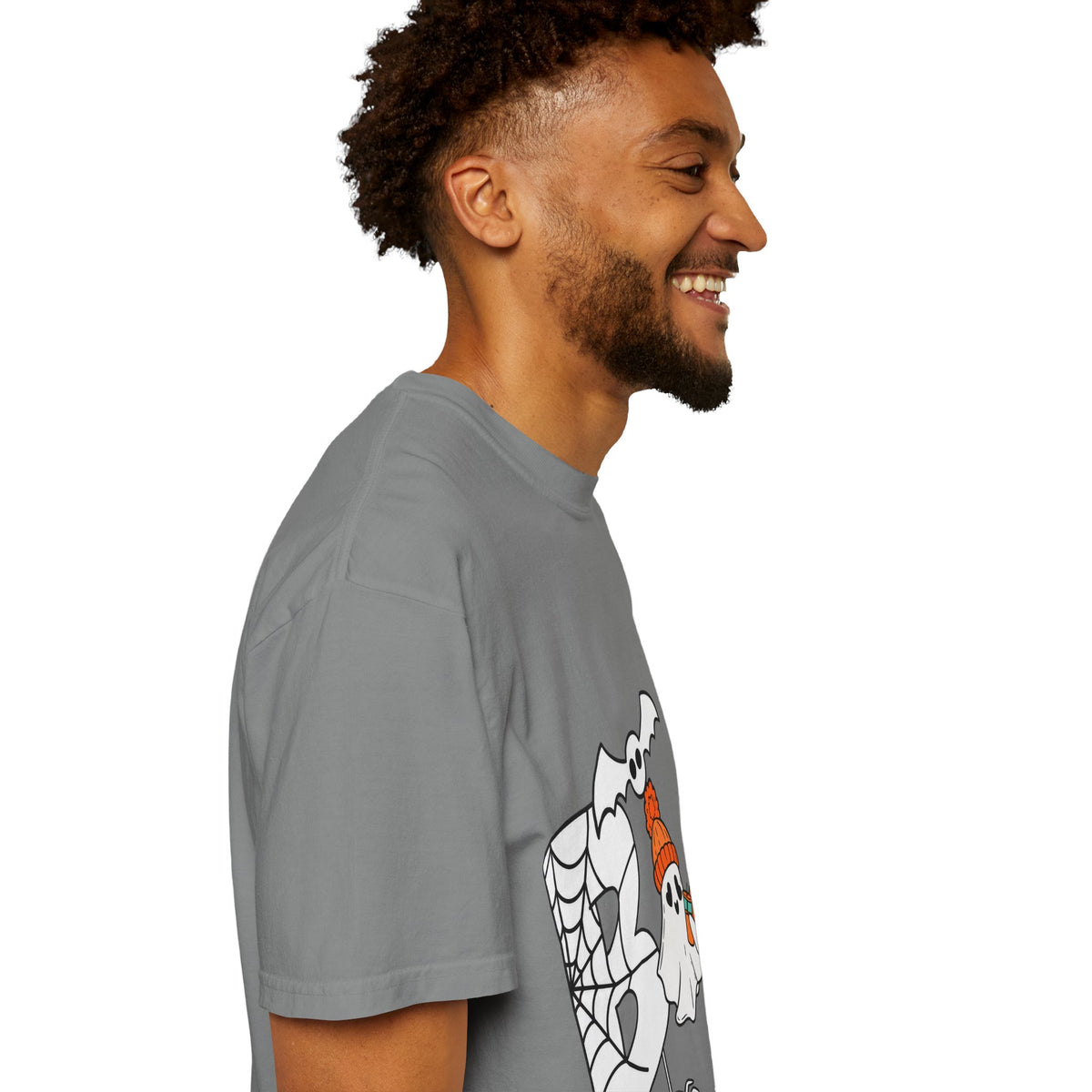 Cute Ghost Pumpkin Cozy Halloween Comfort Colors T-Shirt