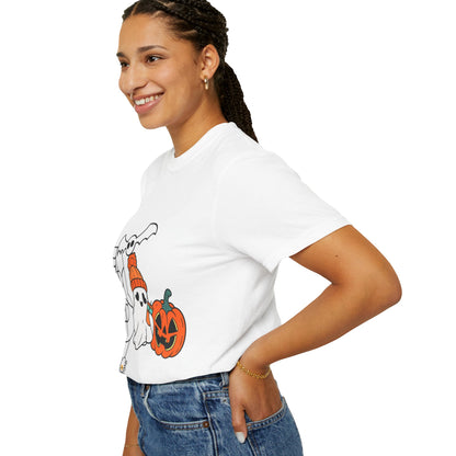 Cute Ghost Pumpkin Cozy Halloween Comfort Colors T-Shirt