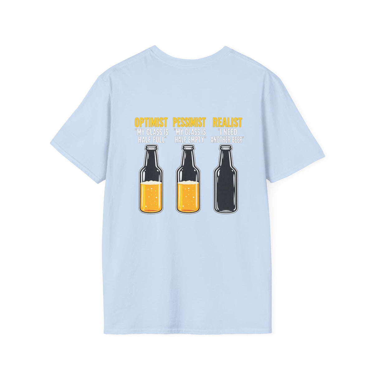 Optimist Pessimist Realist Beer Shirt – Funny Drinking Humor Graphic Tee