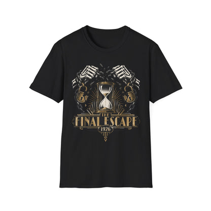 The Final Escape 1926 Shirt – Skeleton Chains Hourglass Art Deco Tee