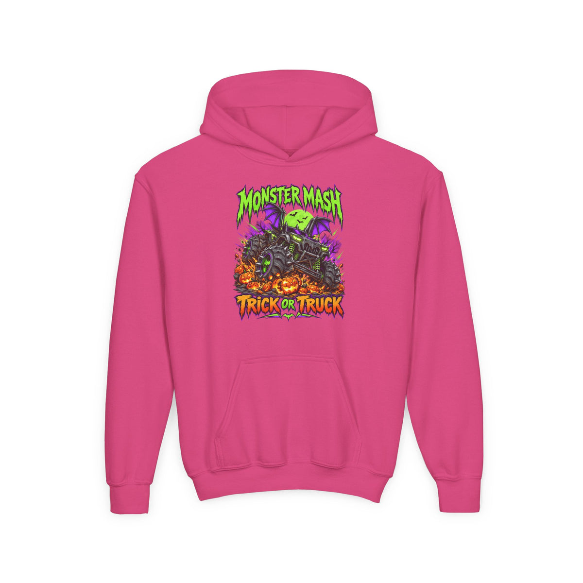 Monster Mash Trick or Truck Youth Halloween Hoodie