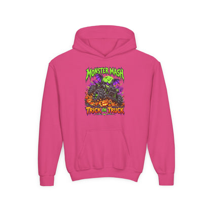 Monster Mash Trick or Truck Youth Halloween Hoodie
