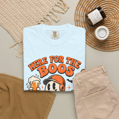 Here for the Boos Baseball Halloween Comfort Colors Tee