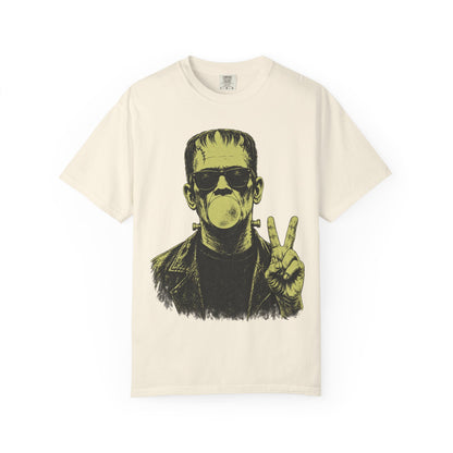Frankenstein Bubblegum Peace Sign Comfort Colors T-Shirt