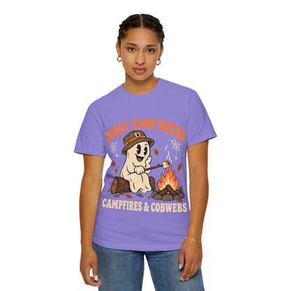 Spooky Camp Squad Campfires & Cobwebs Comfort Colors Tee