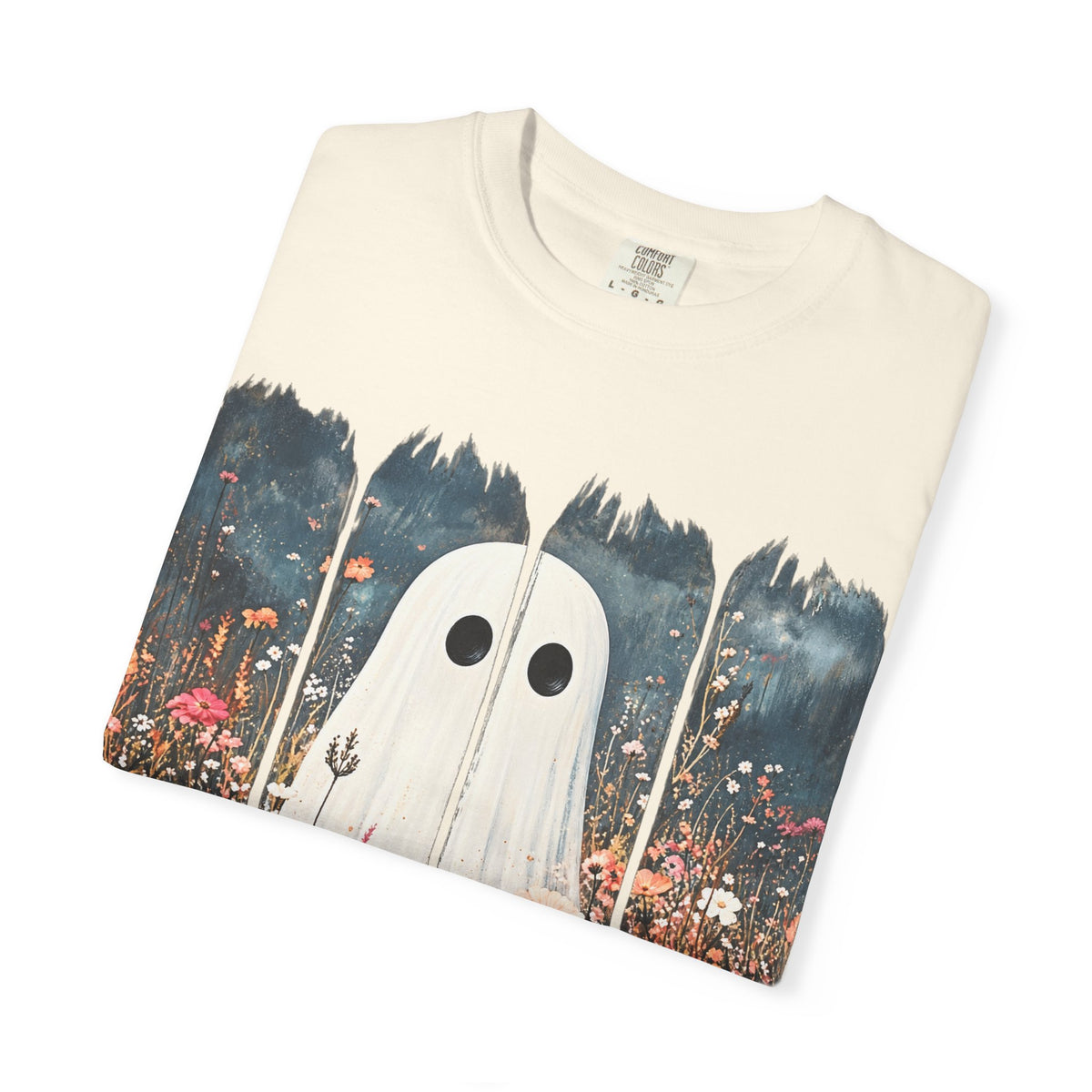Floral Ghost Wildflower Halloween Comfort Colors T-Shirt