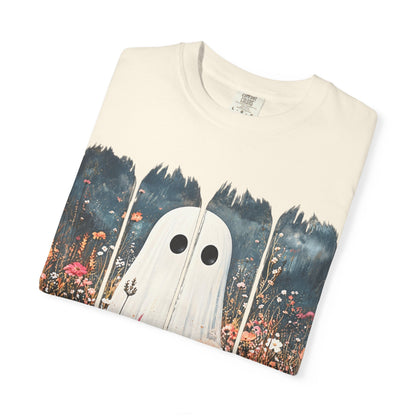 Floral Ghost Wildflower Halloween Comfort Colors T-Shirt