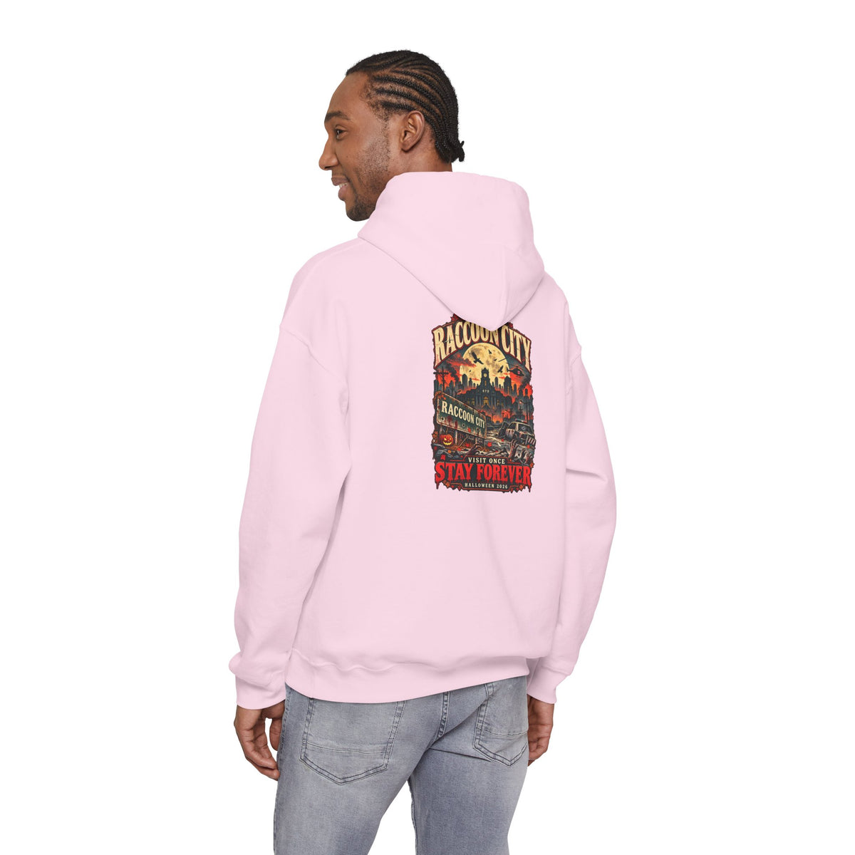 Welcome to Raccoon City Halloween 2026 Gildan 18500 Hoodie