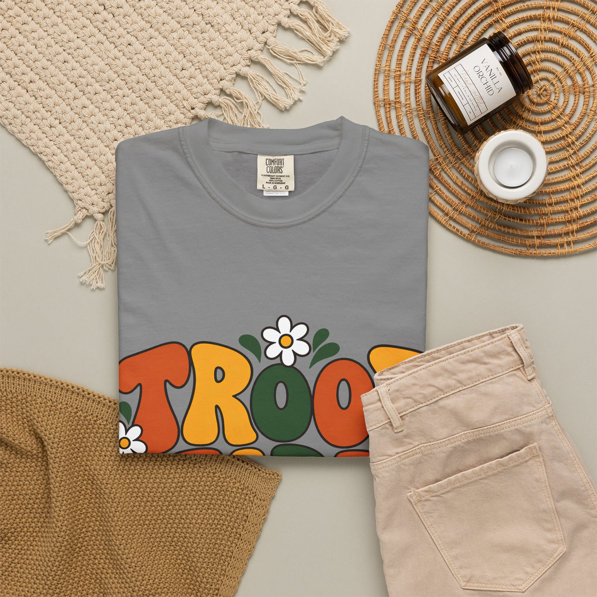 Troop Leader Coffee Campfires Chaos Comfort Colors Tee