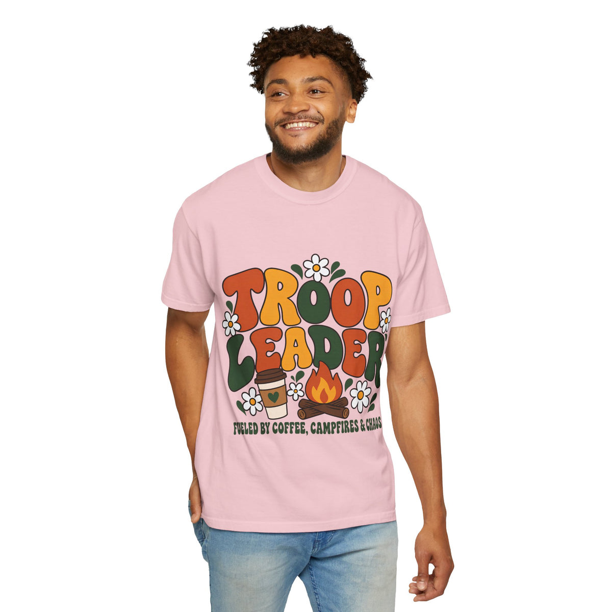 Troop Leader Coffee Campfires Chaos Comfort Colors Tee