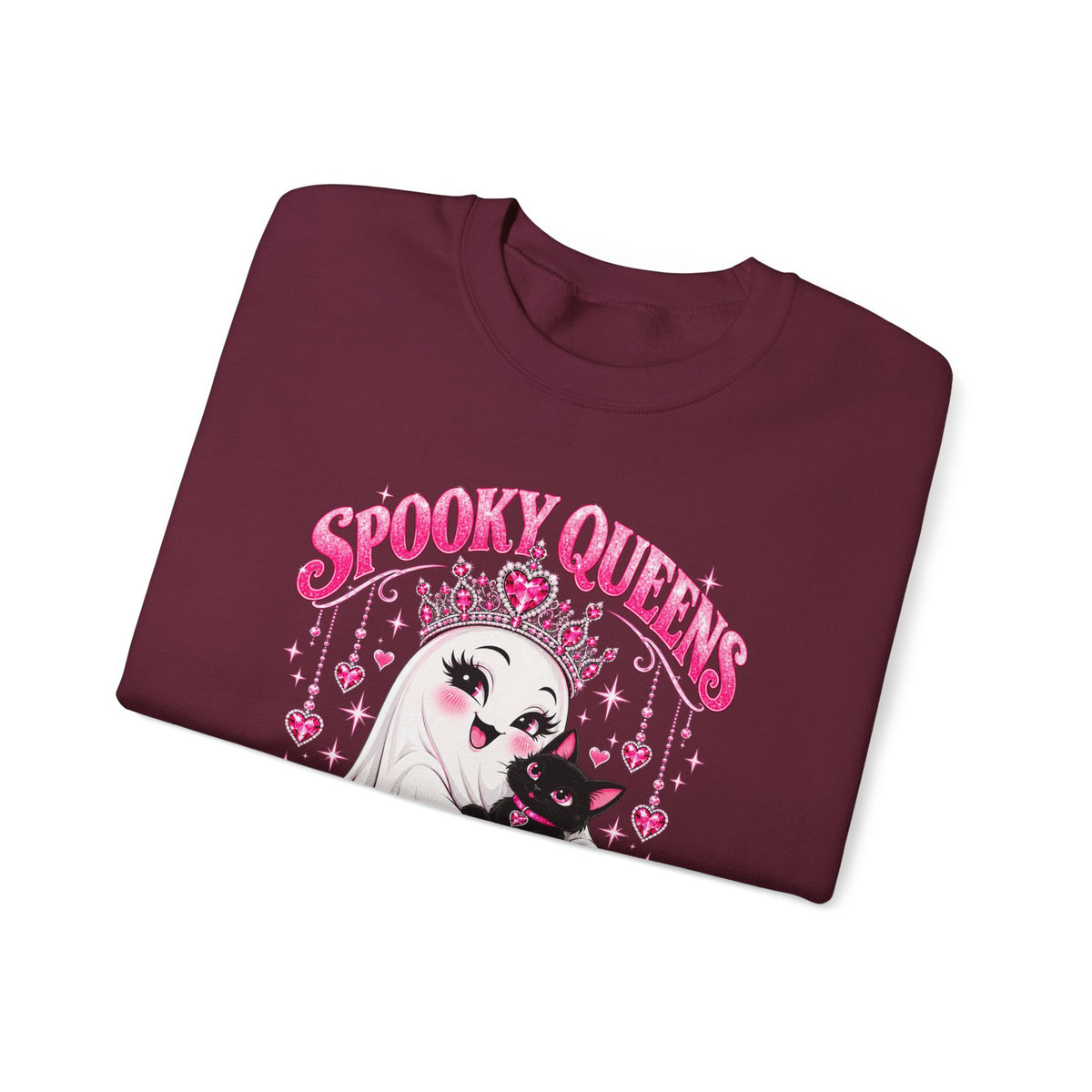 Spooky Queens Are Born in October Gildan 18000 Sweatshirt