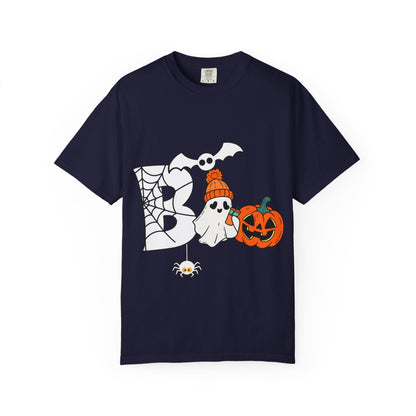 Cute Ghost Pumpkin Cozy Halloween Comfort Colors T-Shirt