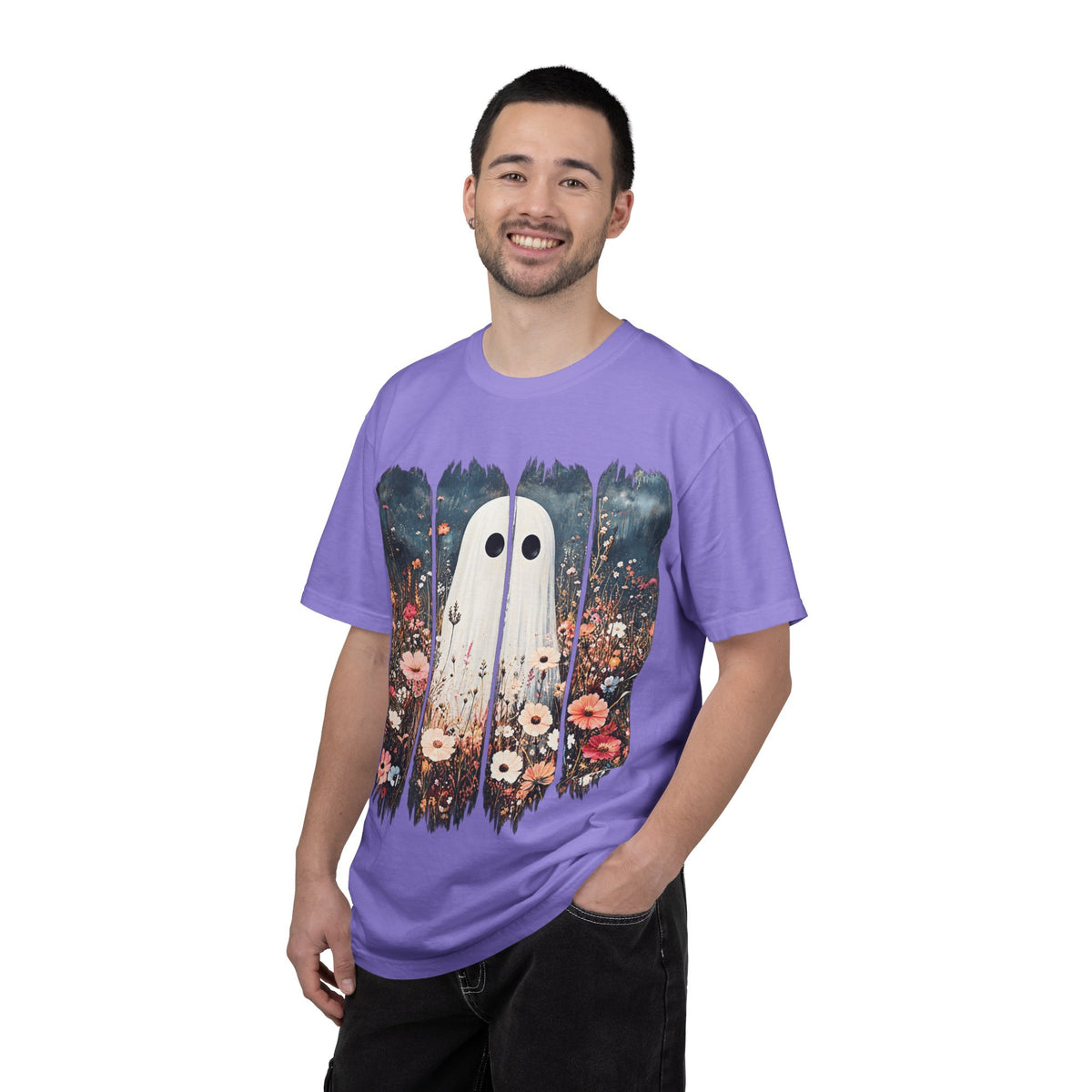 Floral Ghost Wildflower Halloween Comfort Colors T-Shirt