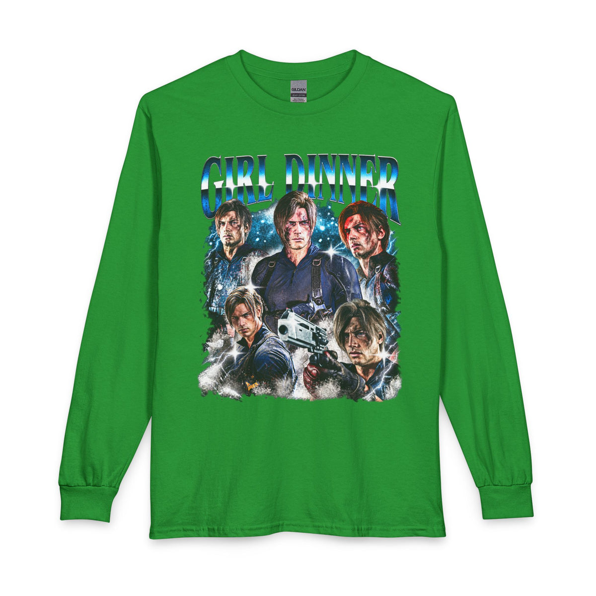 Girl Dinner Survival Horror Gildan Heavy Cotton Long Sleeve Tee