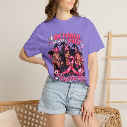 In October We Wear Pink My Coven Fights in Pink Tee