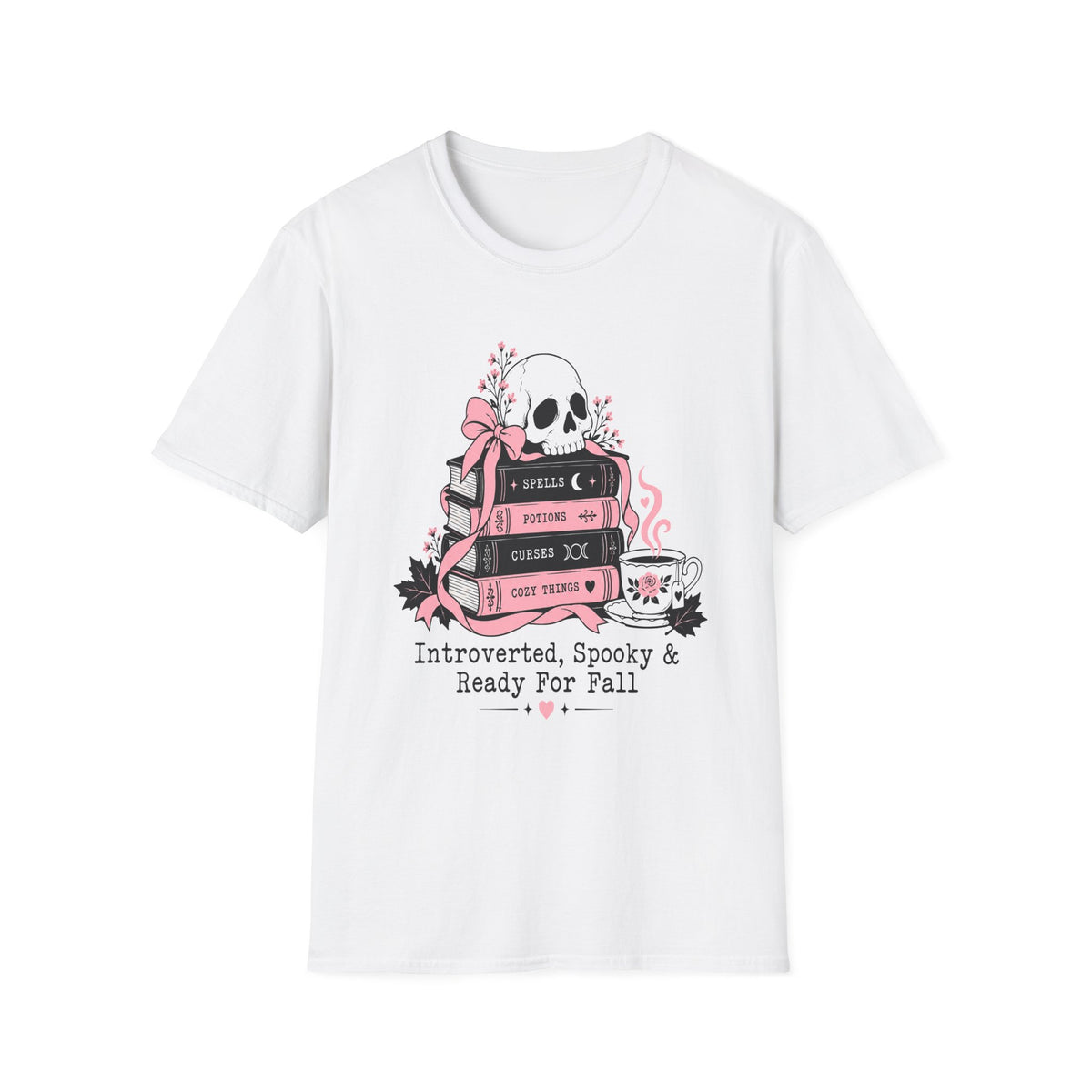 Introverted Spooky & Ready For Fall Shirt – Cozy Book Lover Halloween Tee