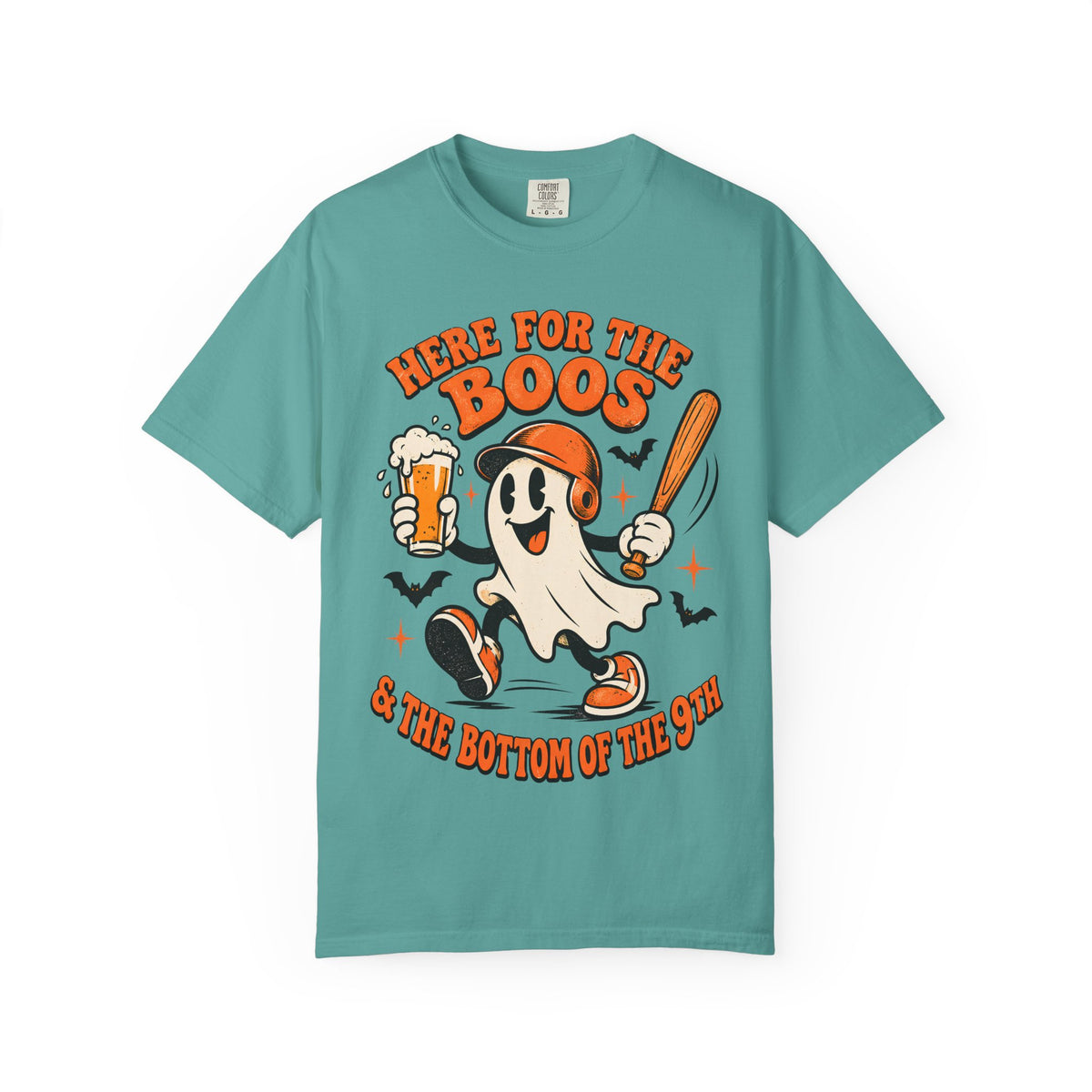 Here for the Boos Baseball Halloween Comfort Colors Tee