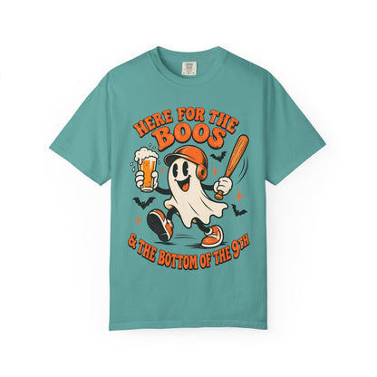Here for the Boos Baseball Halloween Comfort Colors Tee