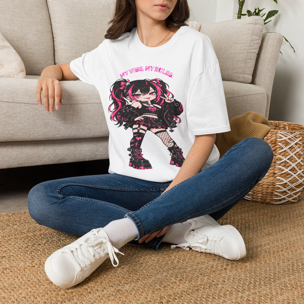 My Vibe, My Rules Anime Chibi Graphic Tee