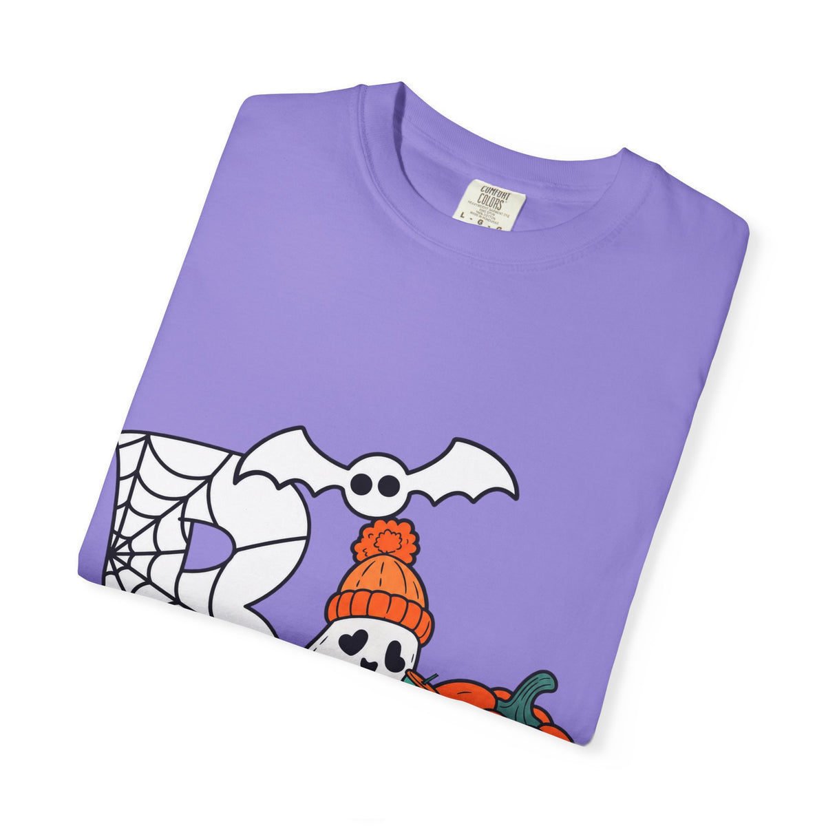 Cute Ghost Pumpkin Cozy Halloween Comfort Colors T-Shirt