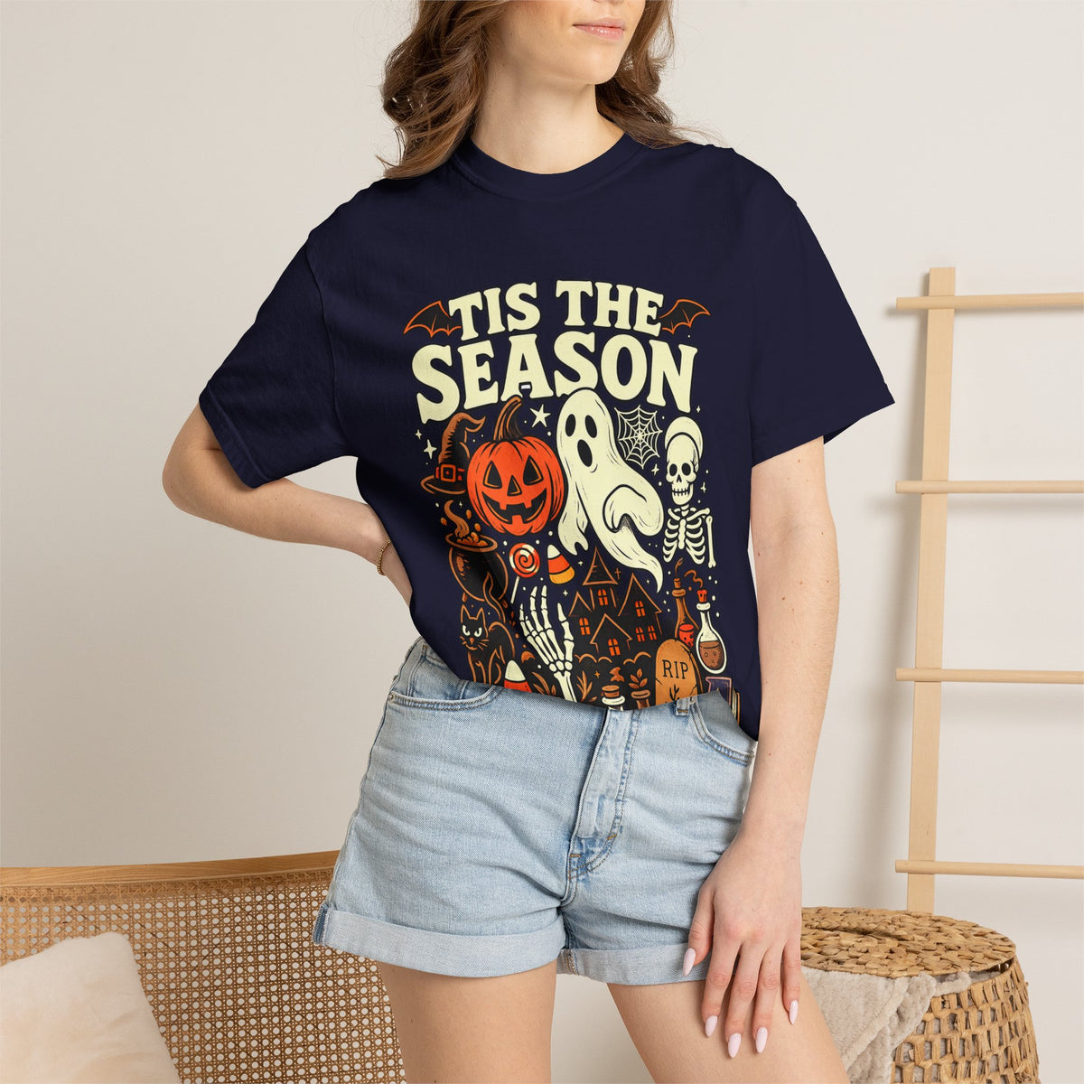 Tis the Season Spooky Halloween Comfort Colors Graphic Tee
