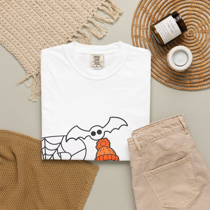 Cute Ghost Pumpkin Cozy Halloween Comfort Colors T-Shirt