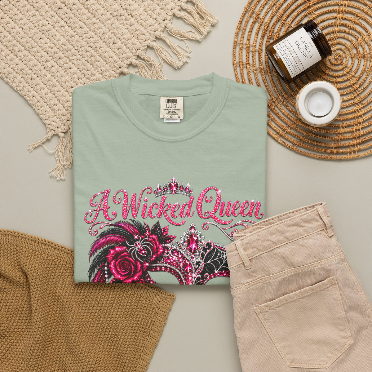 Personalized Wicked Queen October Birthday Comfort Colors Tee