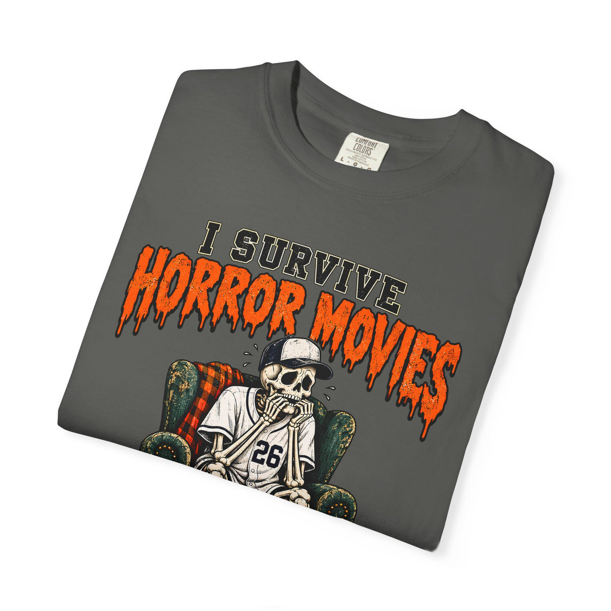 Horror Movies Game 7 Baseball Comfort Colors T-Shirt