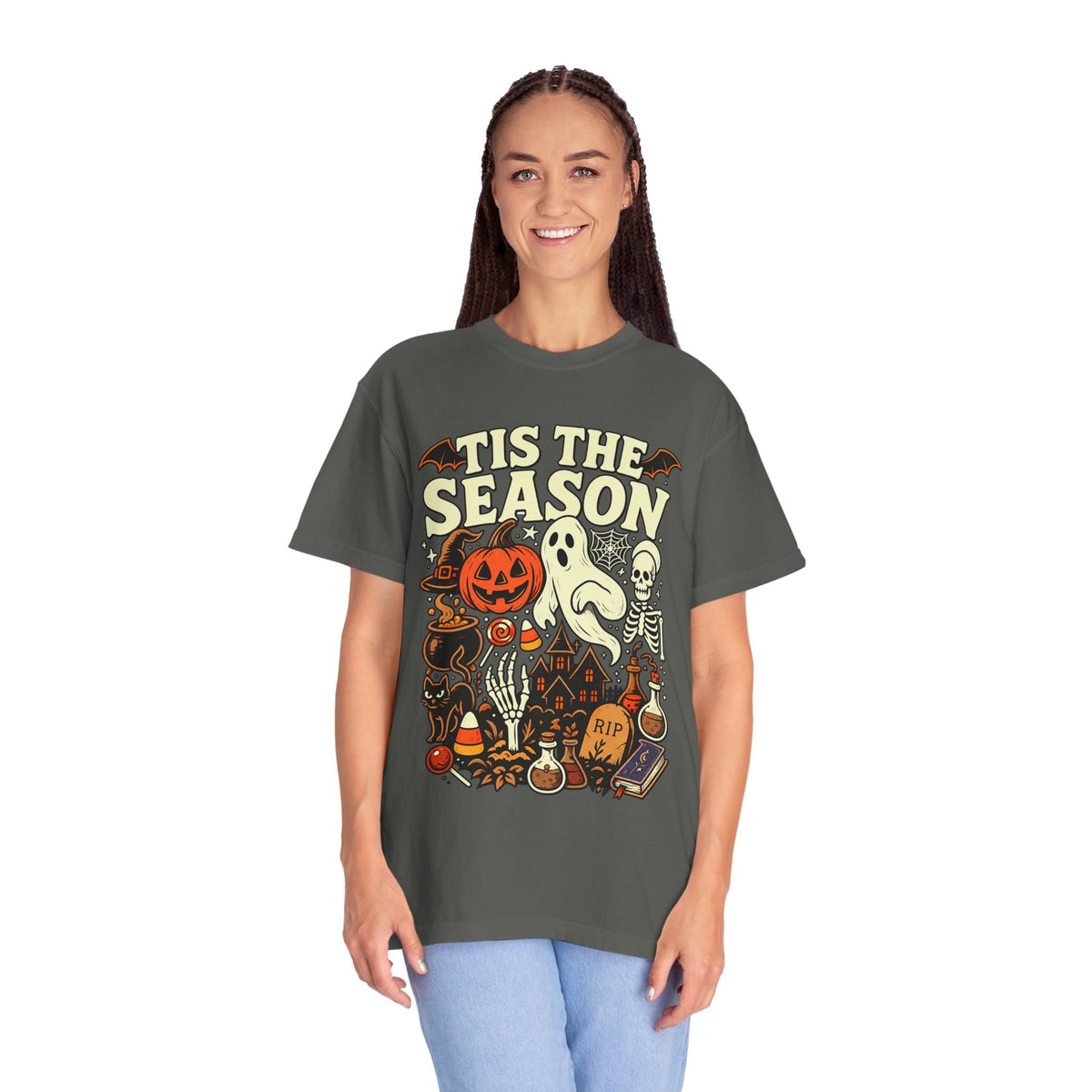 Tis the Season Spooky Halloween Comfort Colors Graphic Tee