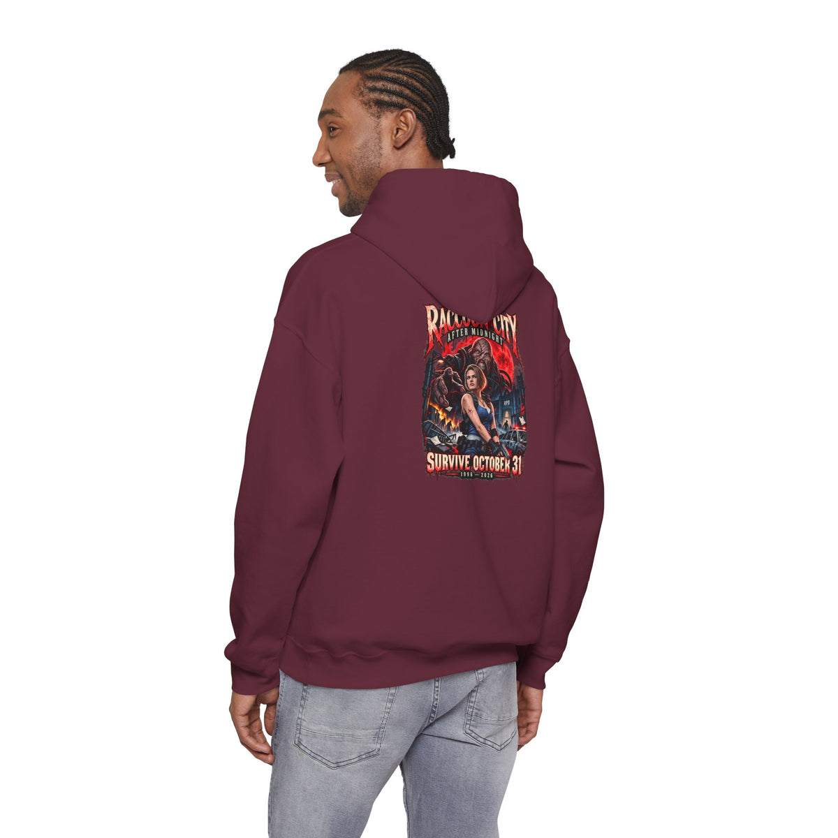 Raccoon City After Midnight Halloween Gildan 18500 Hoodie
