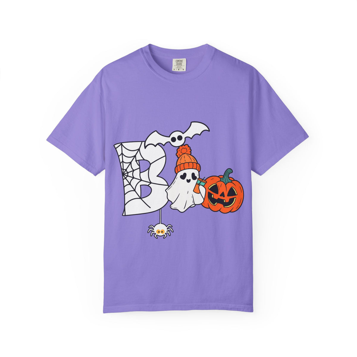 Cute Ghost Pumpkin Cozy Halloween Comfort Colors T-Shirt