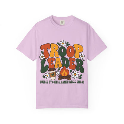 Troop Leader Coffee Campfires Chaos Comfort Colors Tee